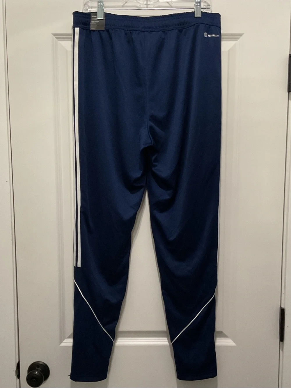 adidas Navy Blue Track Pants - Large Tall